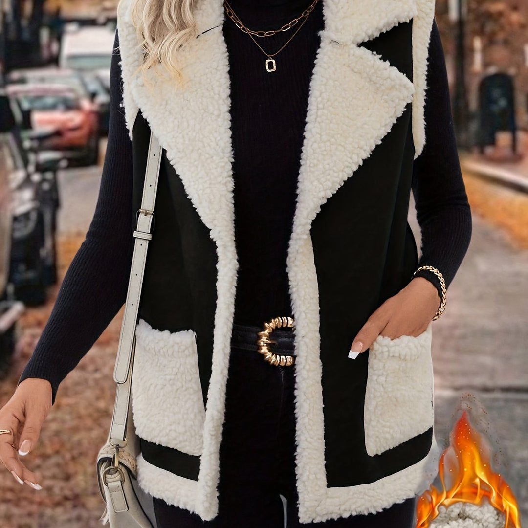 Cozy Lapel Warm Vest for Women
