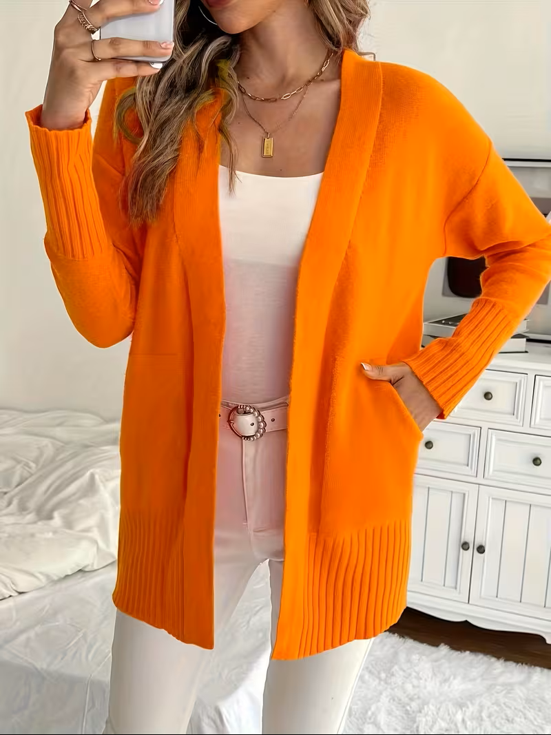 Open-Front Cardigan for Women, Relaxed Style