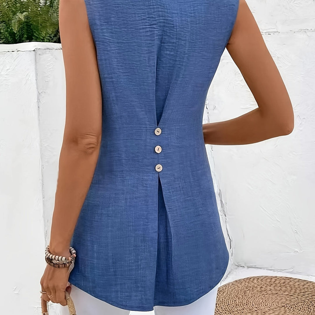 Relaxed Sleeveless Blouse for Women