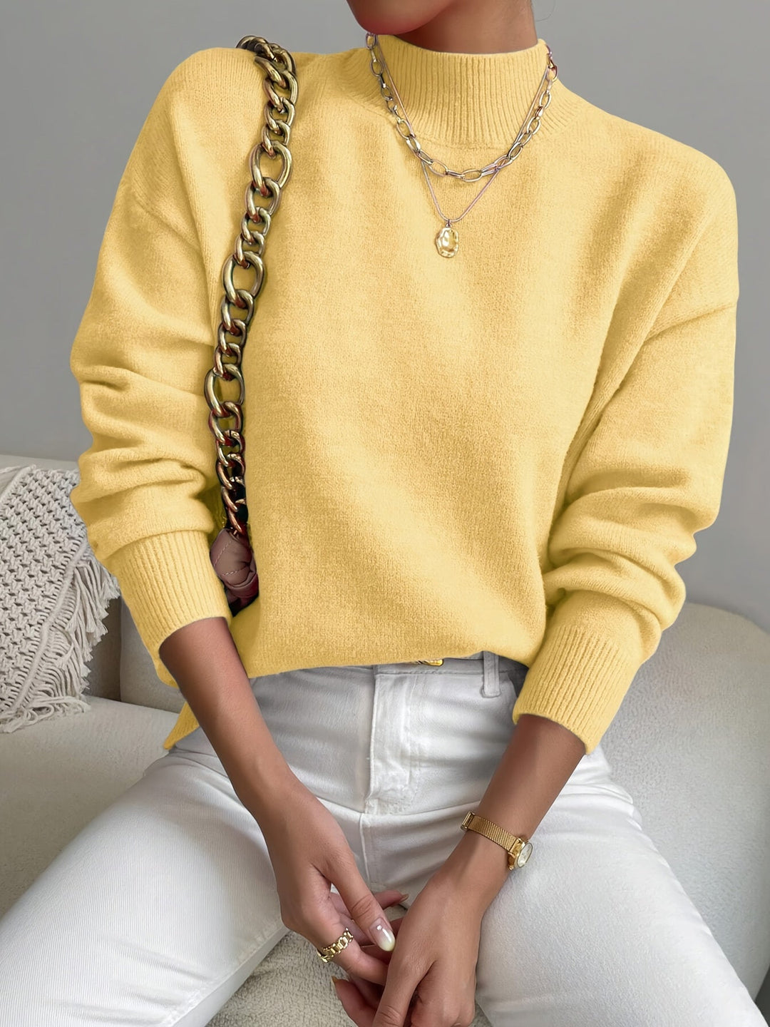 Mock Neck Sweater, Women's Refined Fit