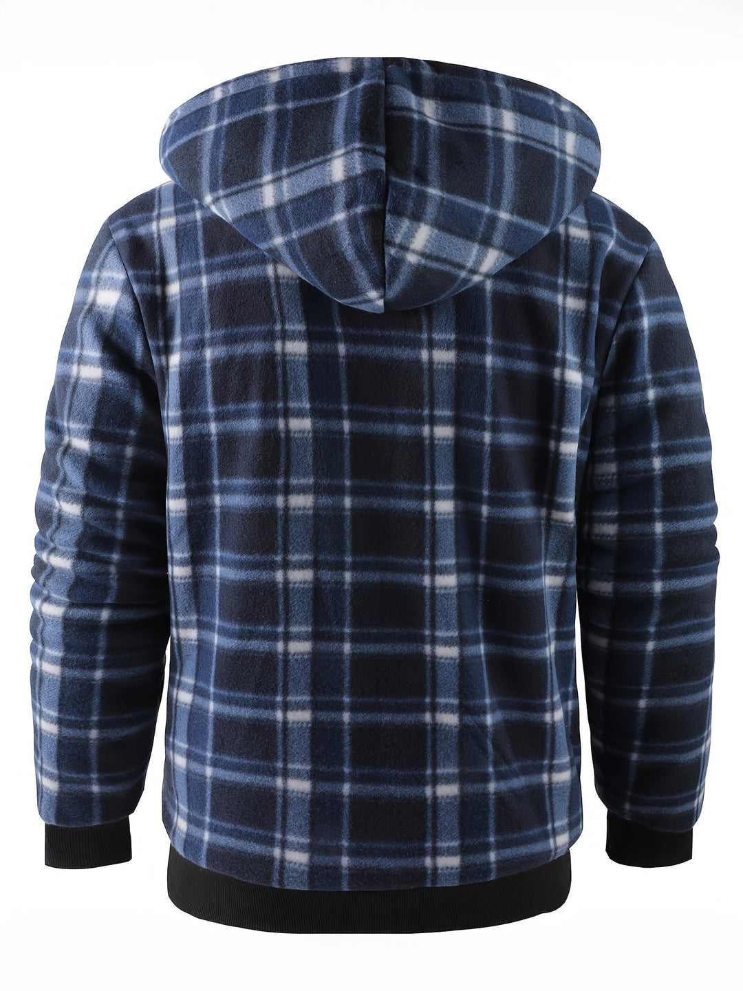 Hooded Zip-Up Jacket, Men's Cozy Fit
