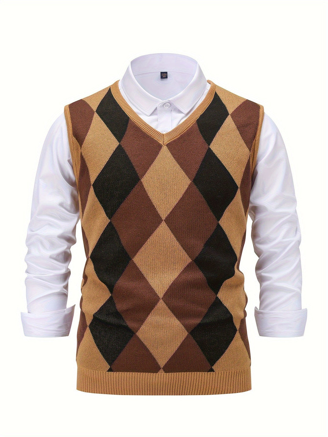 Argyle Sweater Vest, Men's Classic Fit