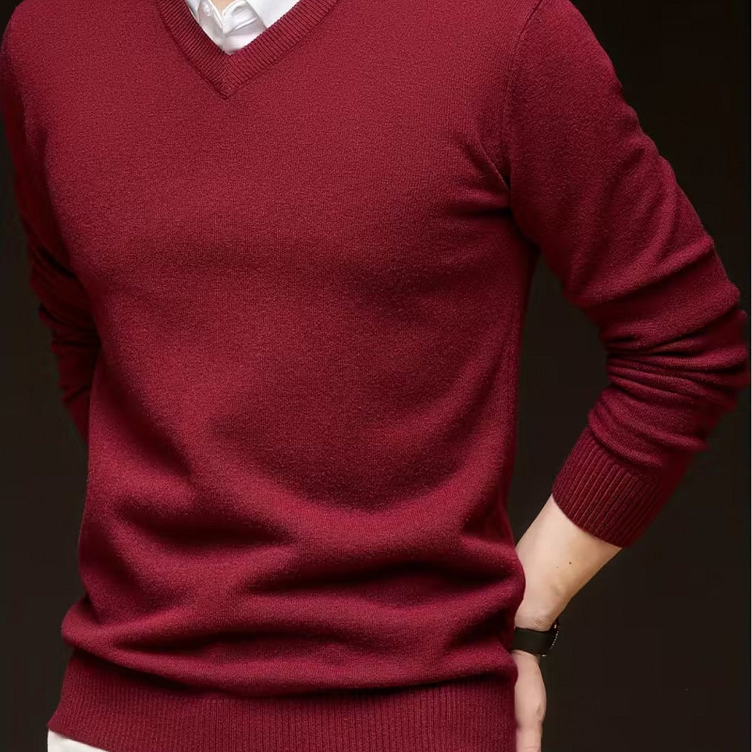V-Neck Sweater for Men, Refined Style