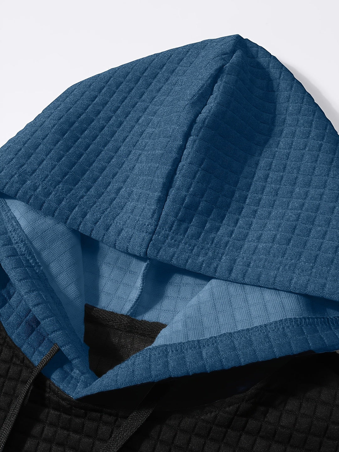 Colour-Block Hoodie for Men, Textured Style