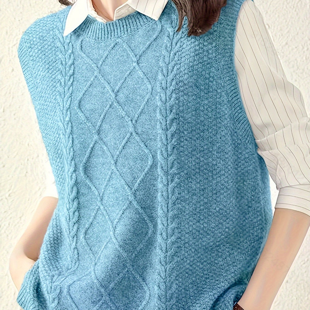 Cable-Knit Sweater Vest for Women