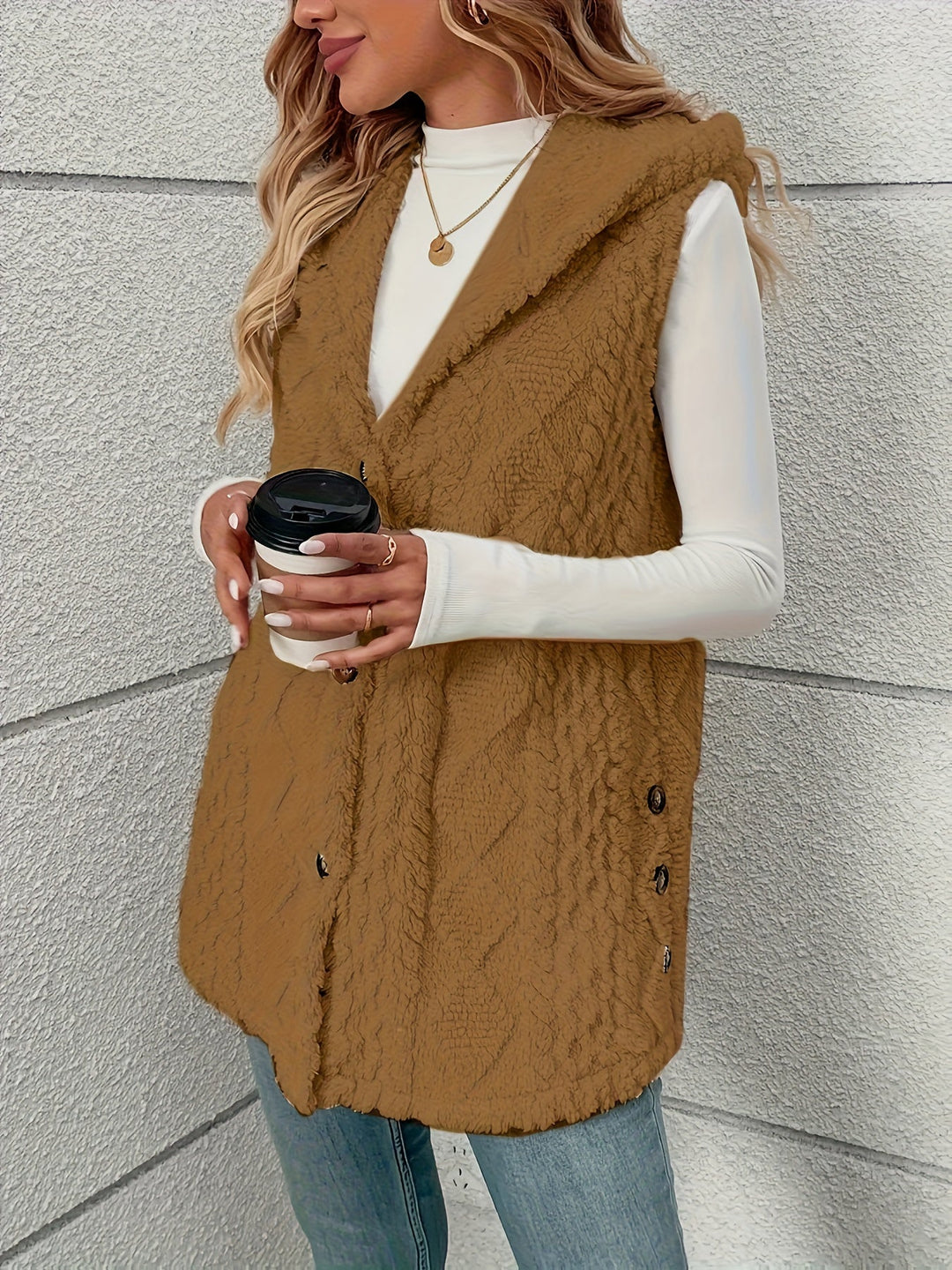 Cozy Hooded Sleeveless Vest for Women