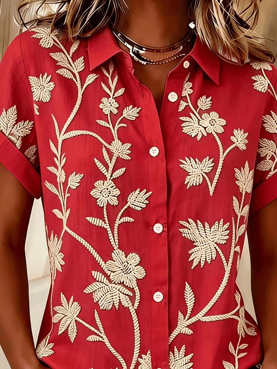 Botanical Print Shirt for Women