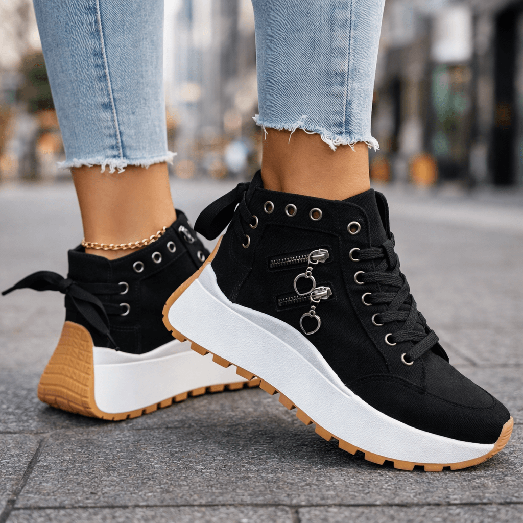 High Cut Lace Shoes for Women, Premium Style