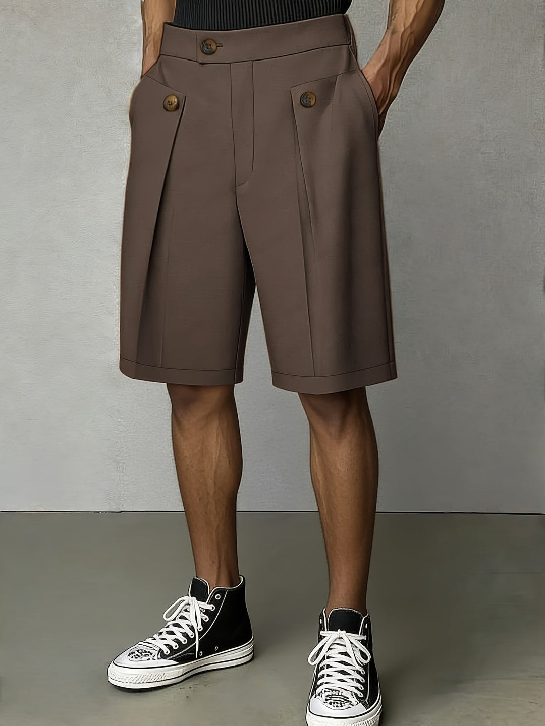 Tailored Pleated Shorts for Men