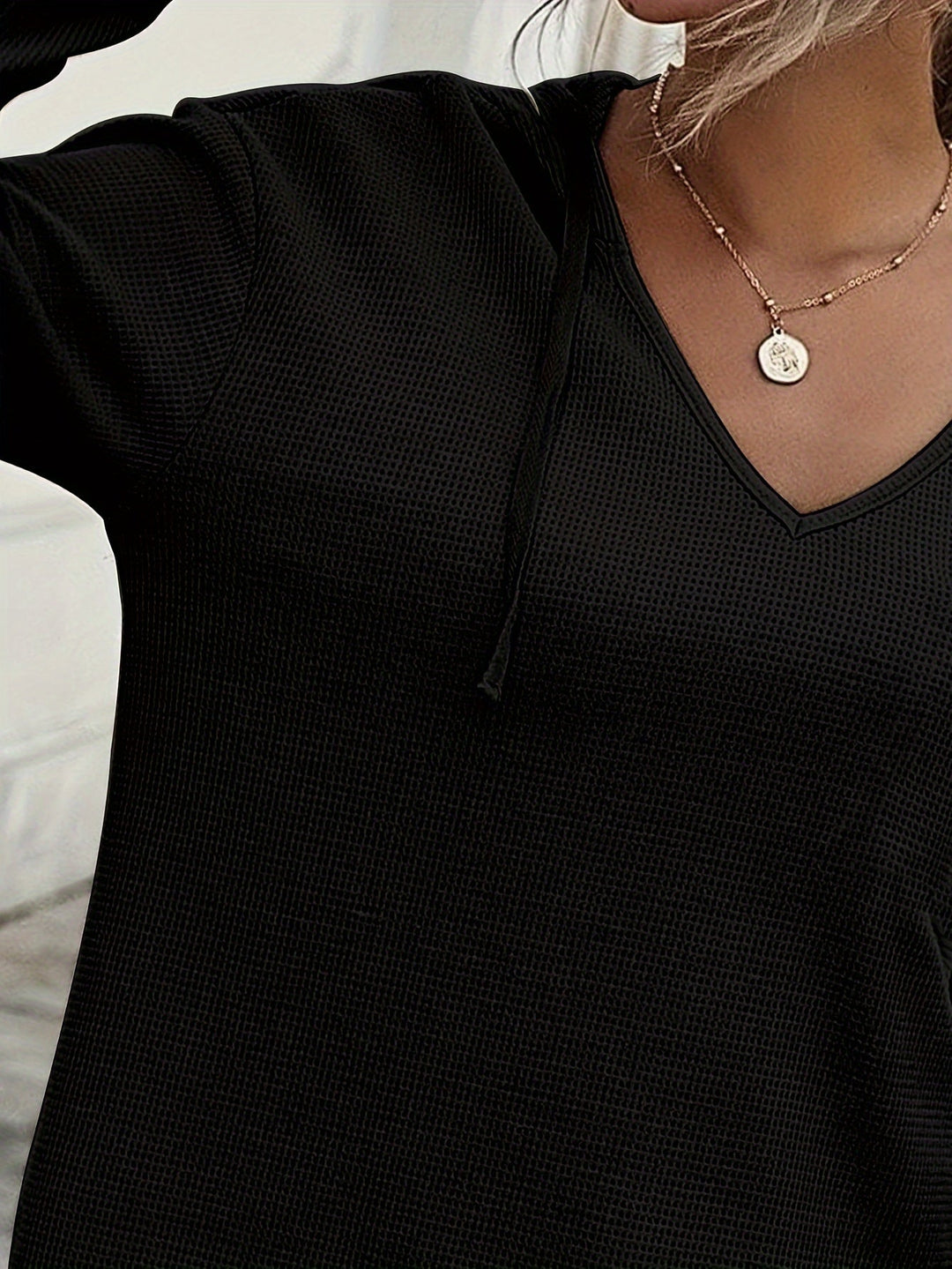 Women's Relaxed V-Neck Hoodie