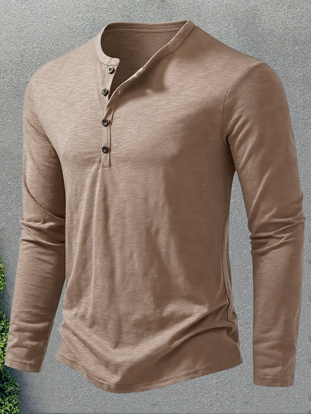 Men's Classic Button-Placket Henley