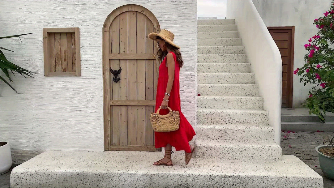 Women's Tiered Sleeveless Maxi Dress