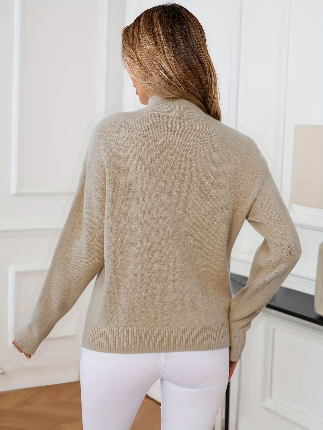 Mock Neck Sweater, Women's Refined Fit