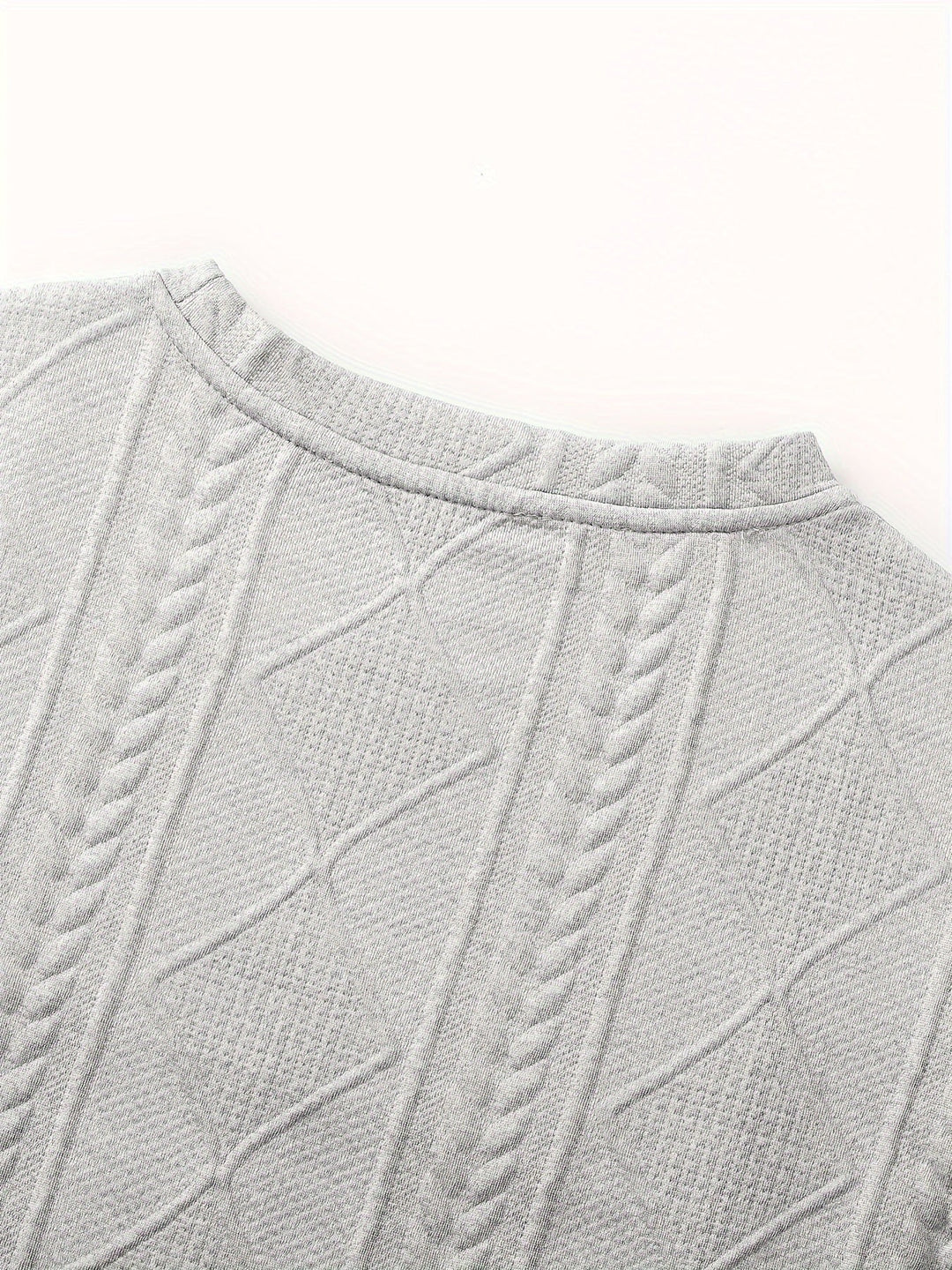 Crew Neck Top for Men, Textured Style