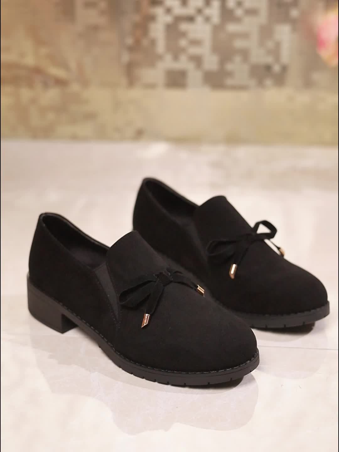 Bow-Detail Slip-On Loafers for Women