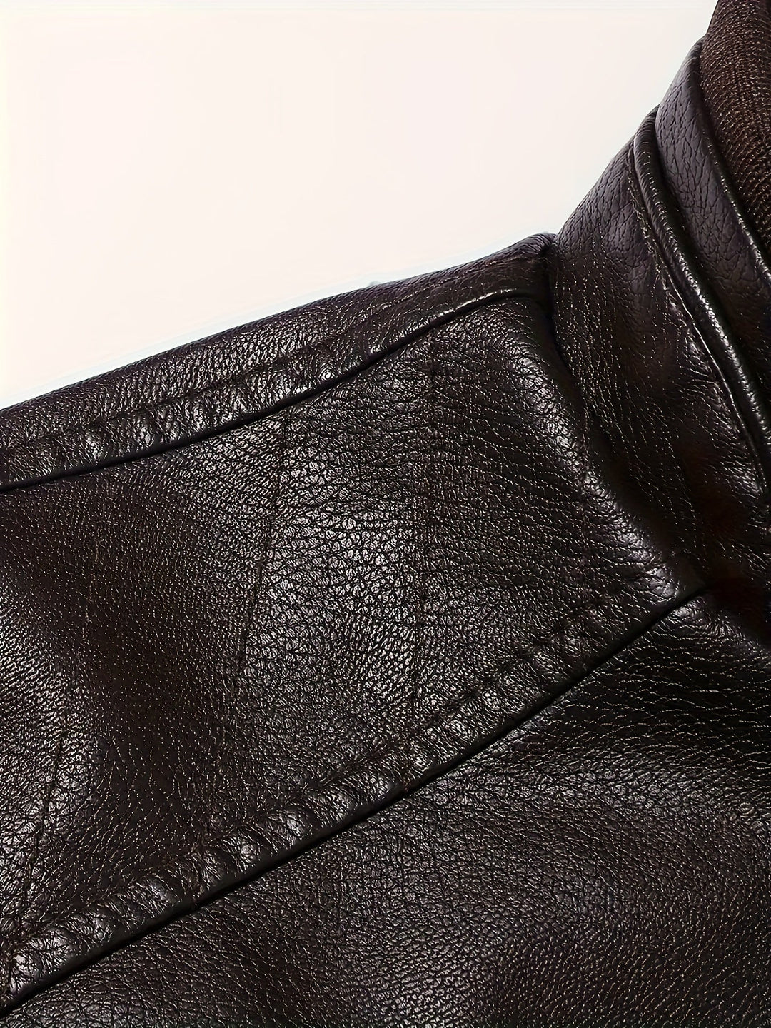 Coffee Brown Classic Stand-Collar Moto Jacket for Men