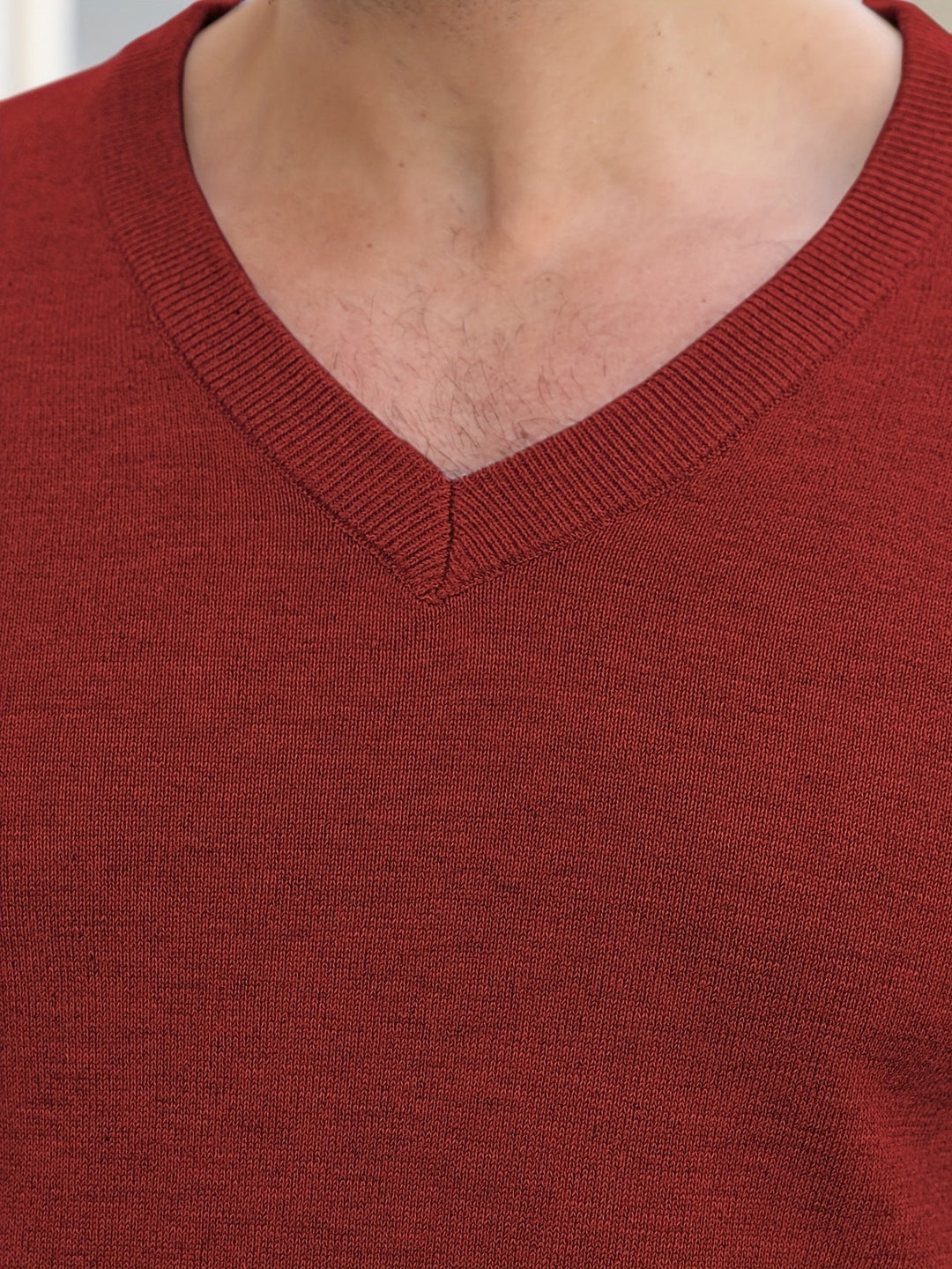 Classic V-Neck Pullover for Men