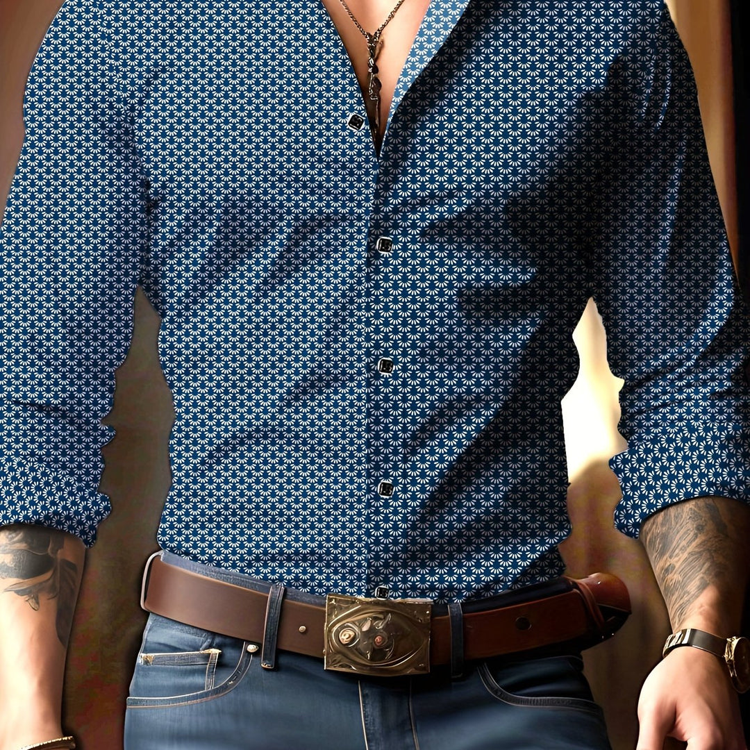 Patterned Dress Shirt, Men's Refined Fit