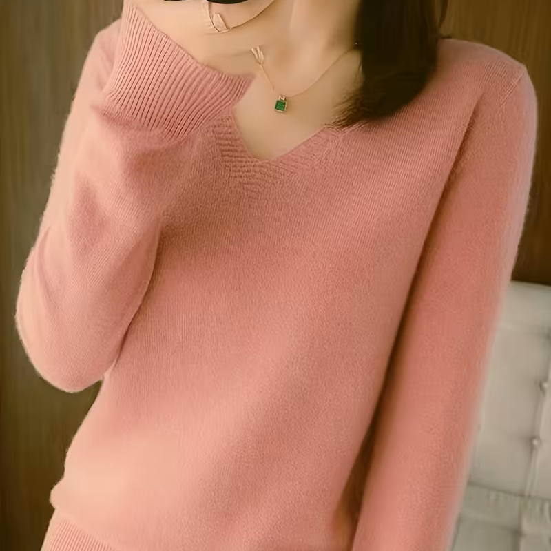V-Neck Sweater for Women, Soft Style