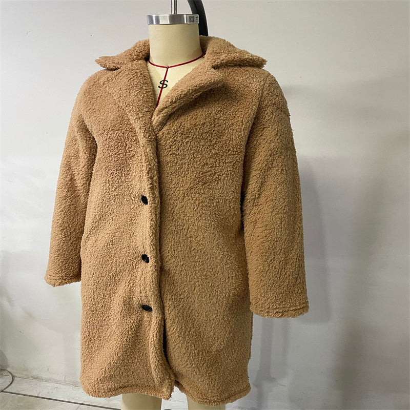 Women's Winter Coat – Apricot, Brown, Dark Brown, Khaki