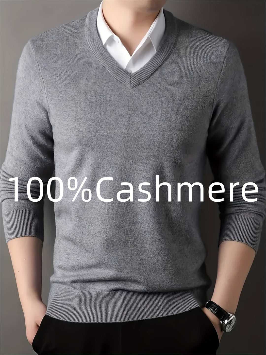 V-Neck Sweater for Men, Refined Style