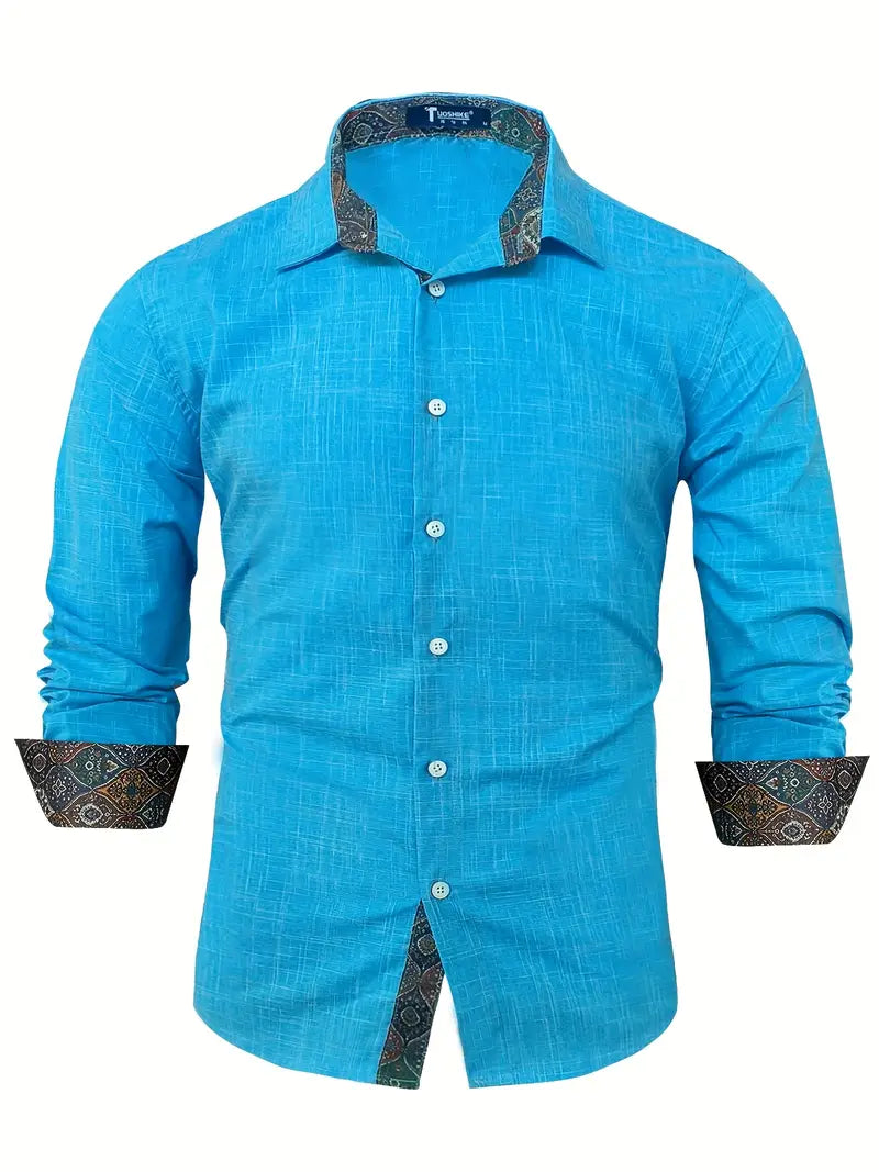 Button-Up Shirt for Men, Tailored Style