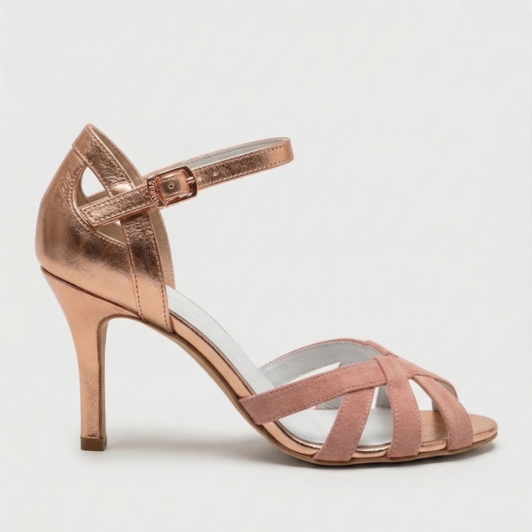 Pink Orthopedic Hollow Out Strap Heels for Women