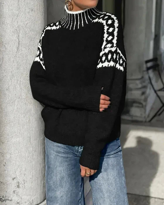 Cozy Patterned Sweater for Women