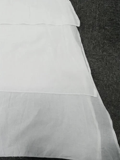 Double-Layer Short-Sleeved Dress for Women, Plus Size