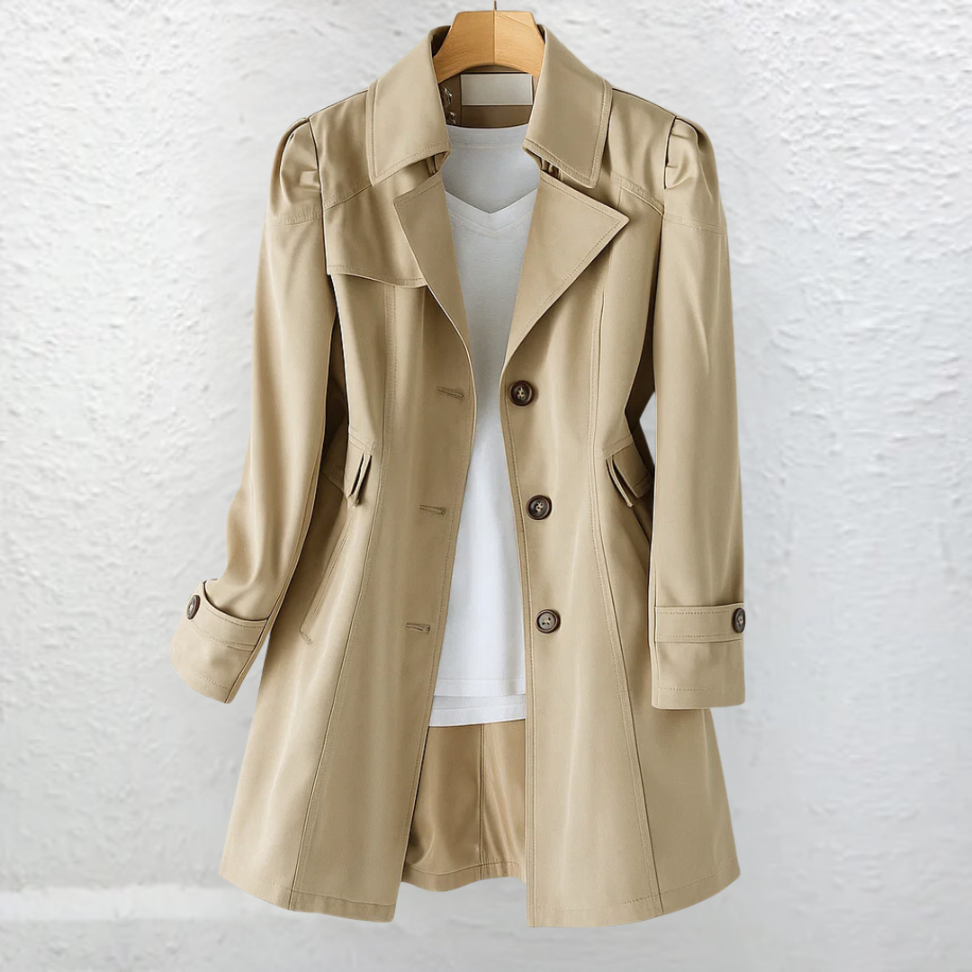 Vintage Trench Collar Coat for Women, Plus Size