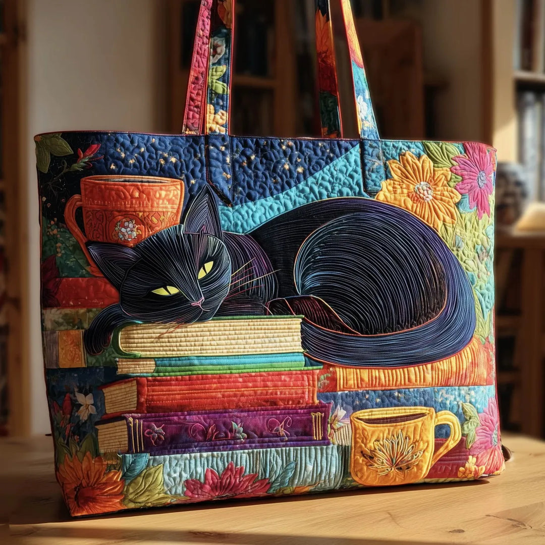 Multicolor Artistic Multicolor Cat Tote Bag