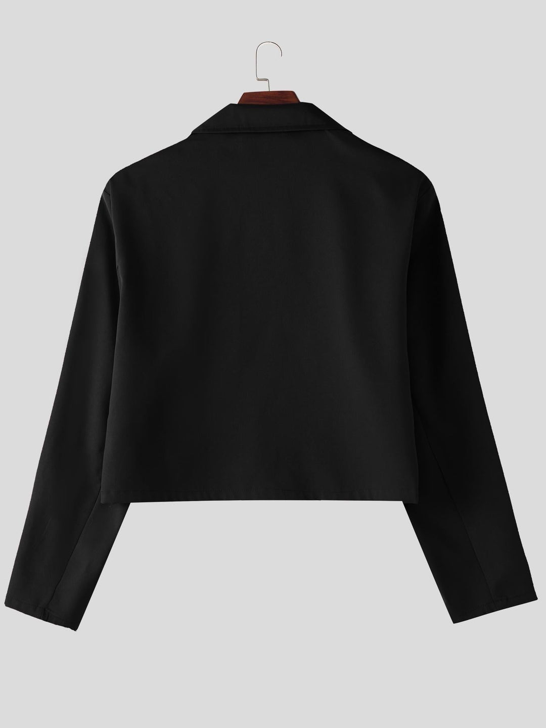 Black Modern Cropped Jacket for Men