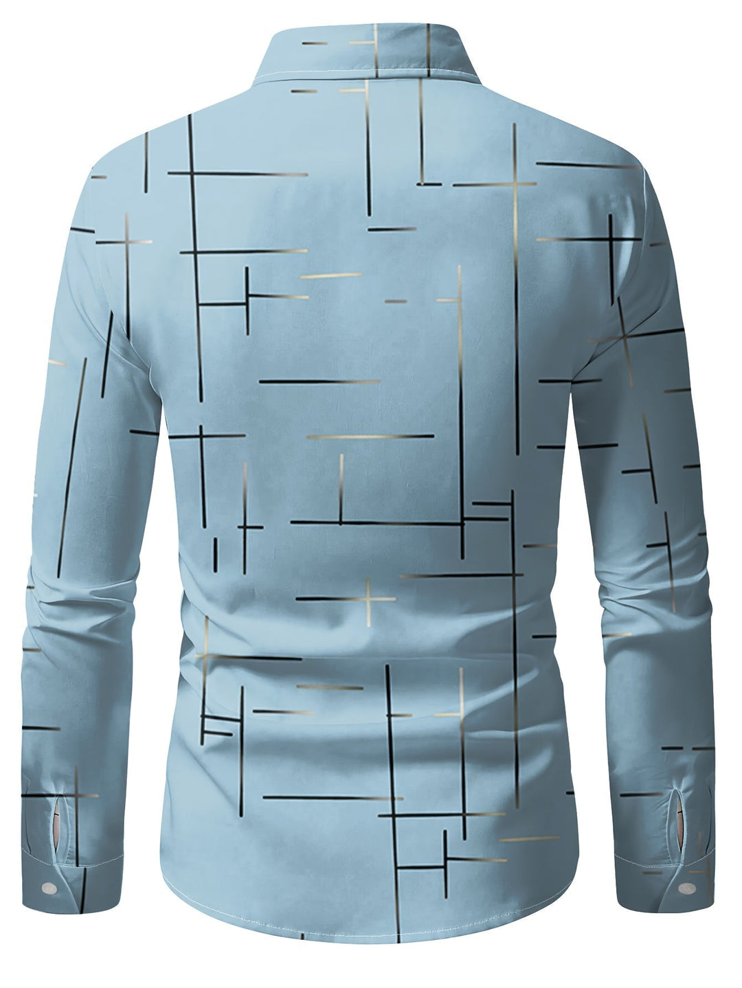 Refined Line-Print Shirt for Men