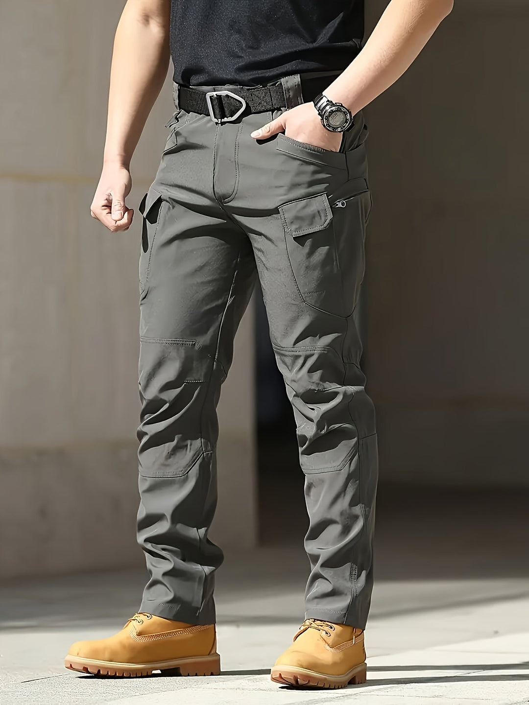 Multi-Pocket Tactical Trousers, Men's Rugged Fit