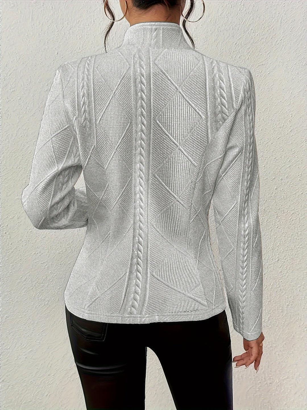 Waist-Defining Textured Blazer for Women