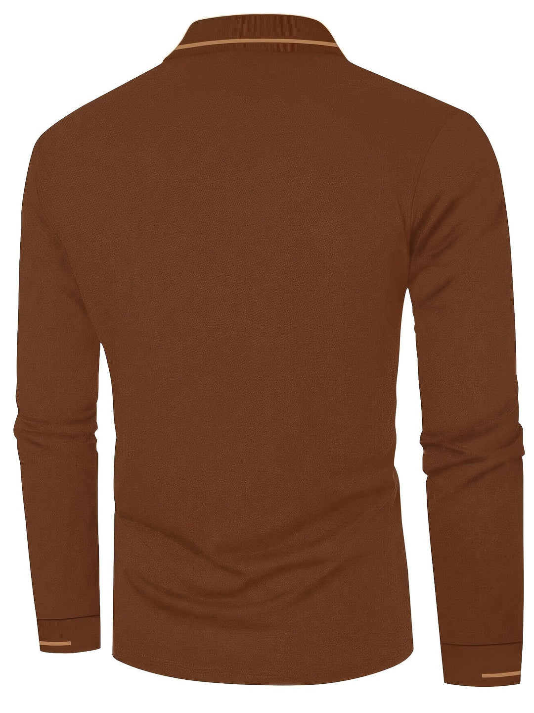 Long-Sleeve Polo Shirt for Men, Refined Style