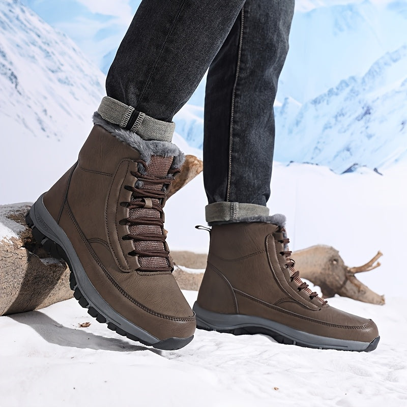 Warm-Lined Winter Trail Boots for Men