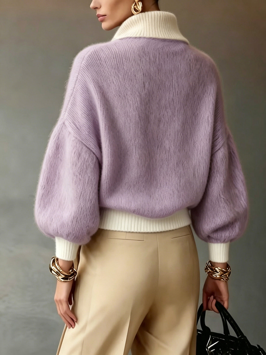 Relaxed Half-Zip Sweater for Women