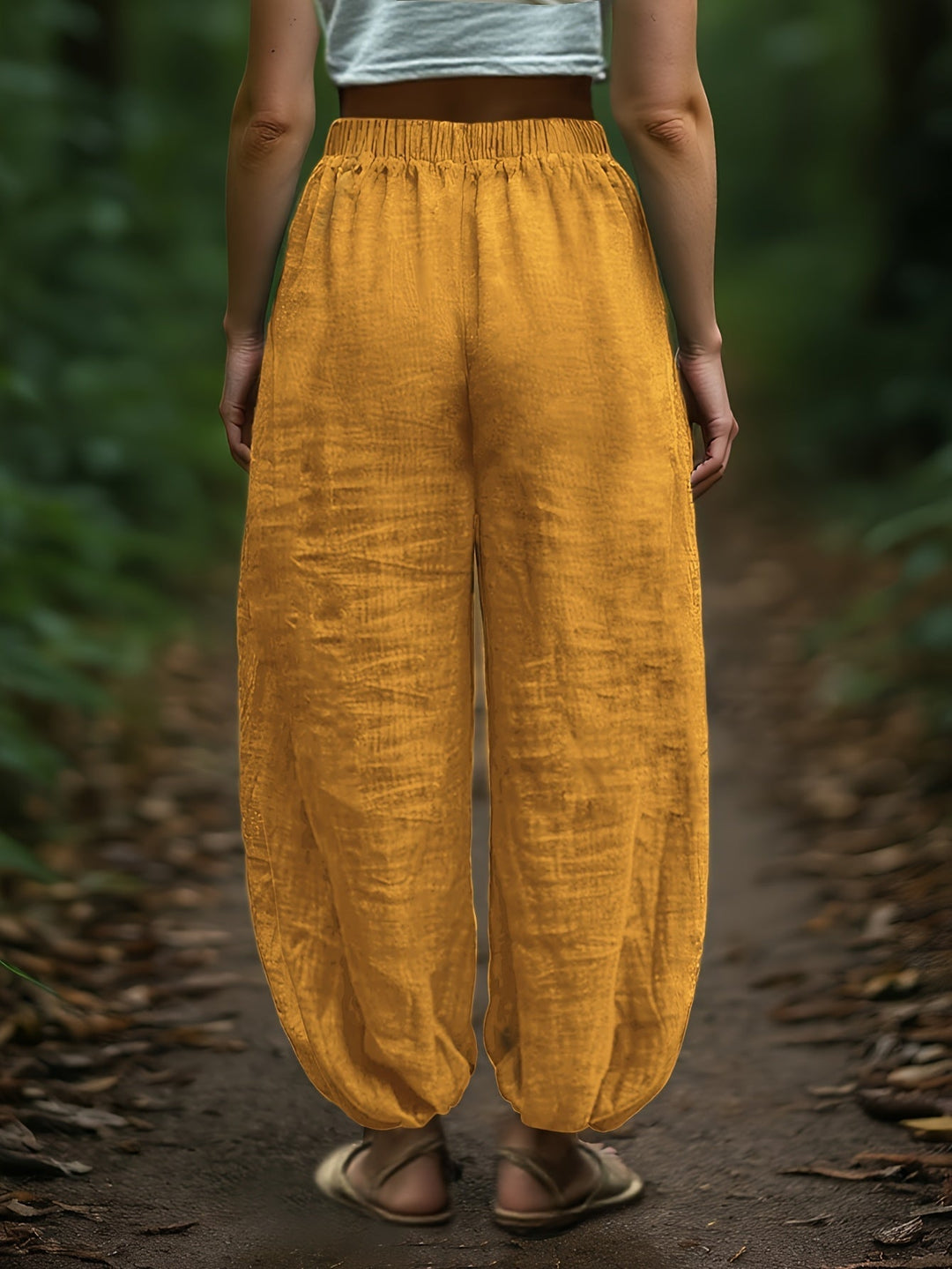 Drawstring Lantern Pants, Women's Relaxed Fit