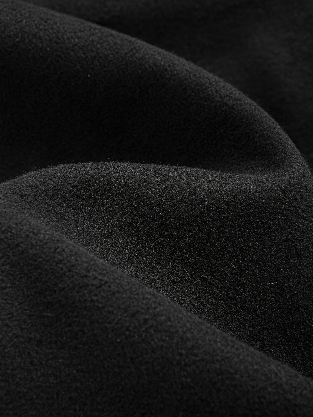 Black Double-Breasted Tailored Overcoat for Men