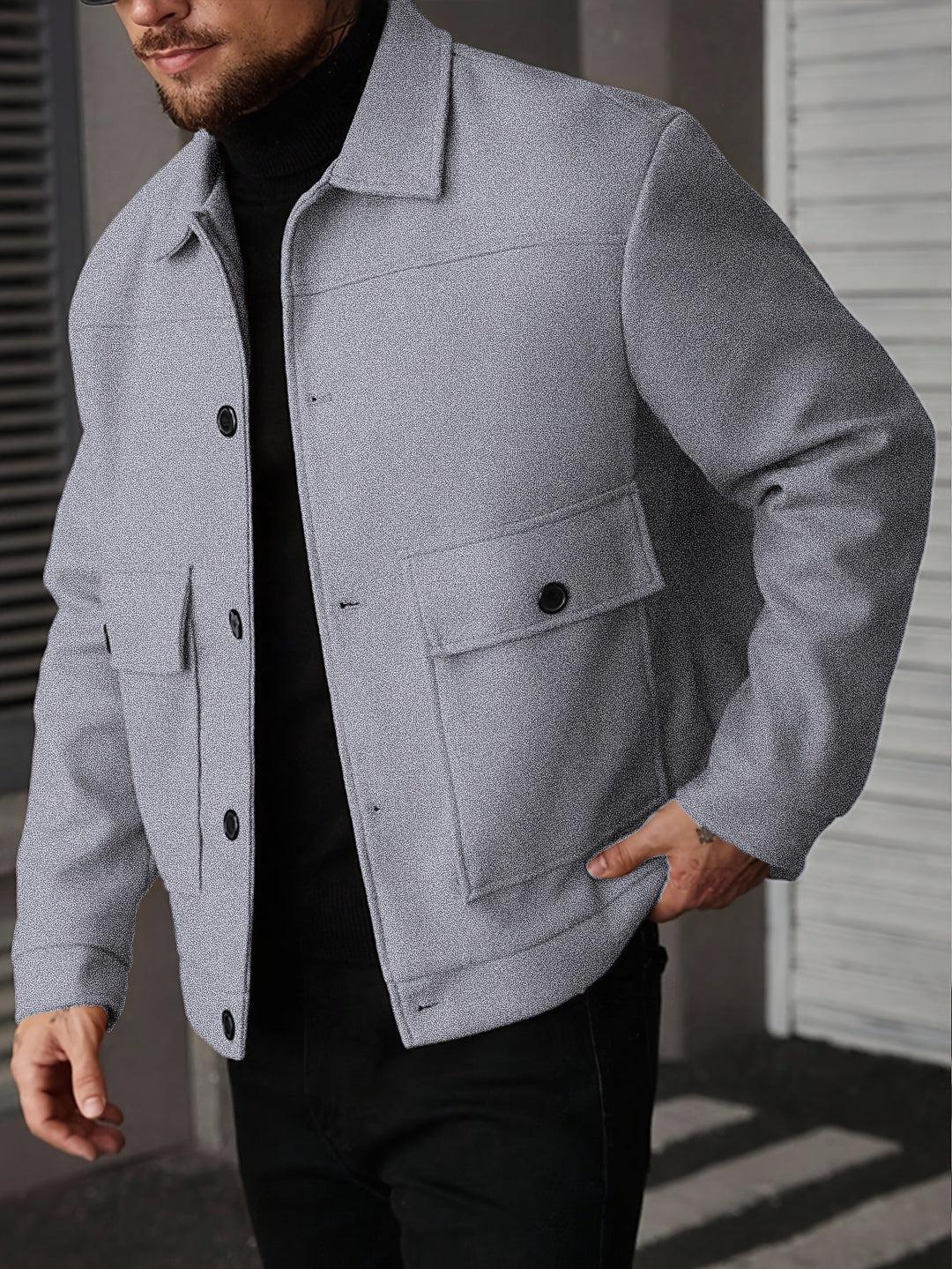 Structured Utility Jacket for Men