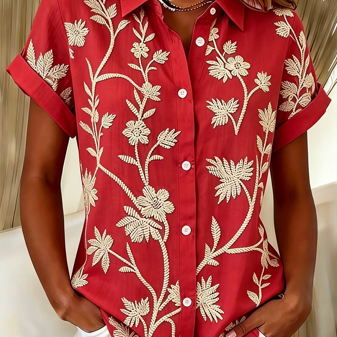 Botanical Print Shirt for Women