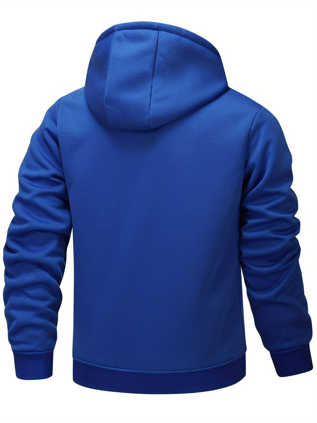 Cozy Hooded Zip-Up Jacket for Men, Plus Size