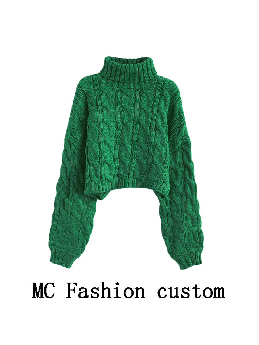 Women's Cable Knit Turtleneck Sweater