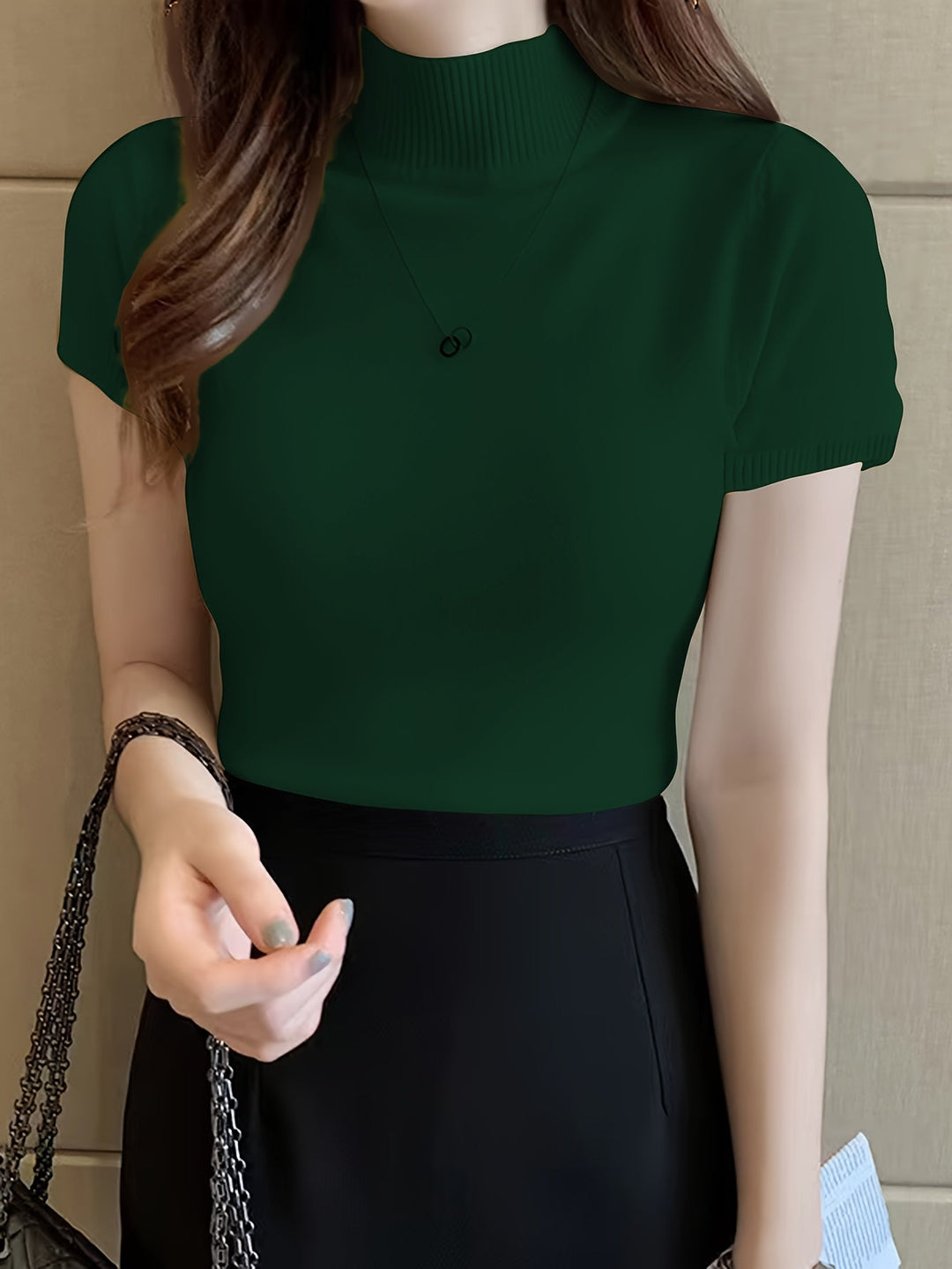 Ladies Refined Mock-Neck Top