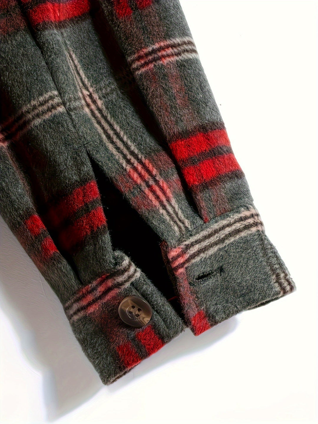 Men's Christmas Plaid Hooded Jacket