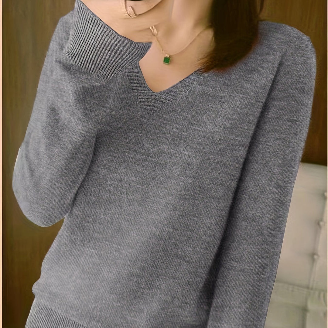 V-Neck Sweater for Women, Soft Style