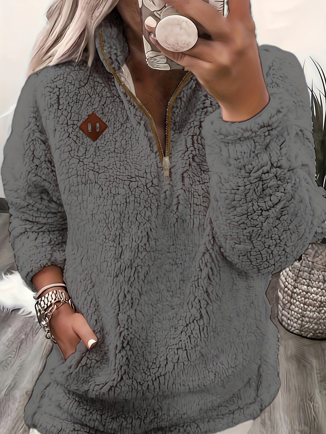 Cozy Half-Zip Pullover for Women