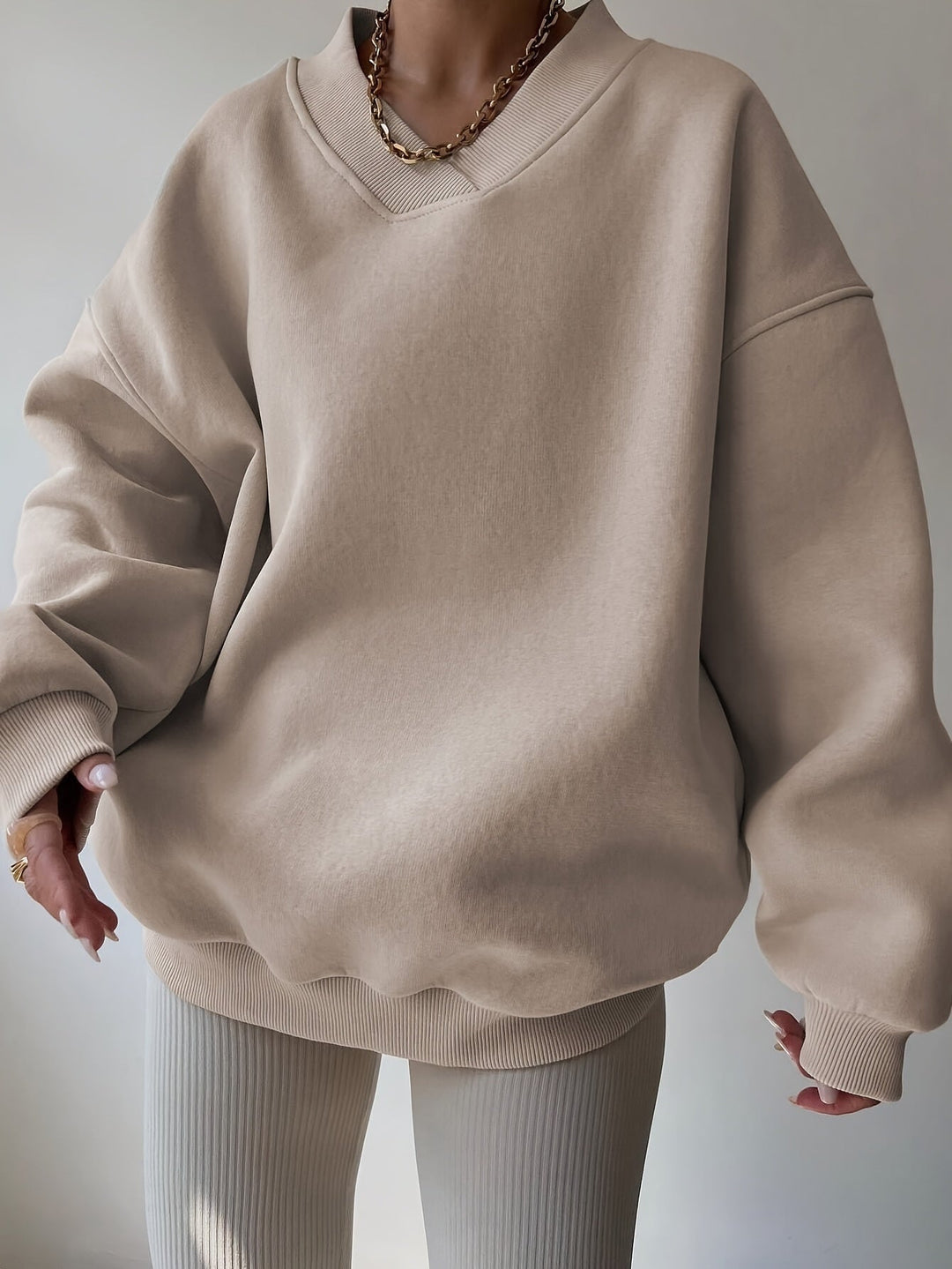 Relaxed Half-Zip Sweatshirt for Women