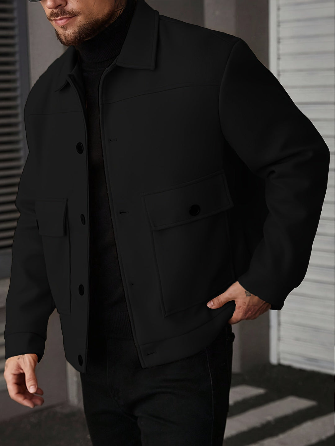 Structured Utility Jacket for Men